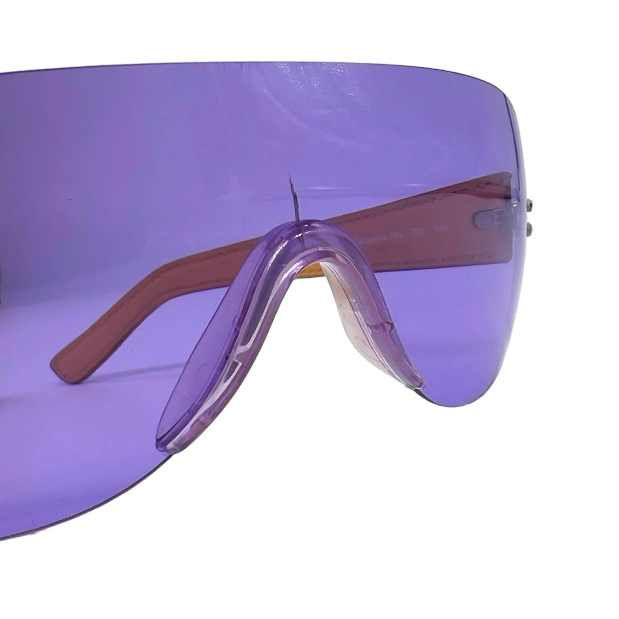 ROBERTO CAVALLI Python Print Shield Sunglasses - Lavender & Black