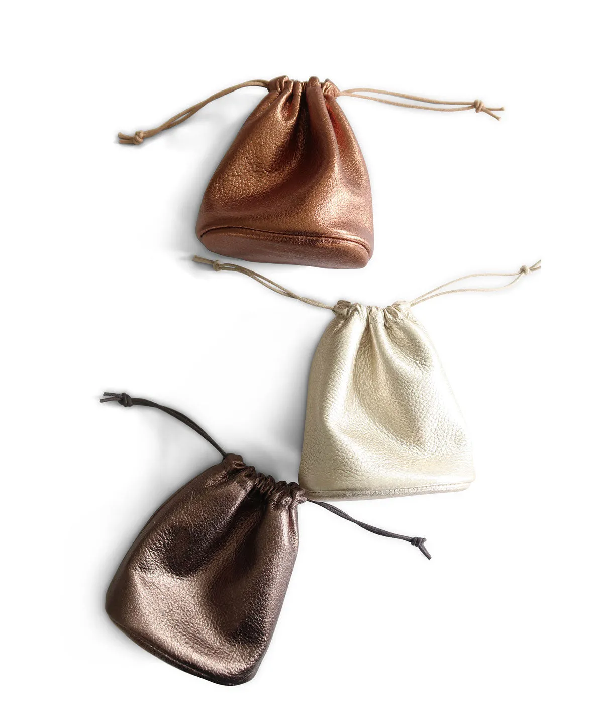 Round Drawstring Pouch | Bronze