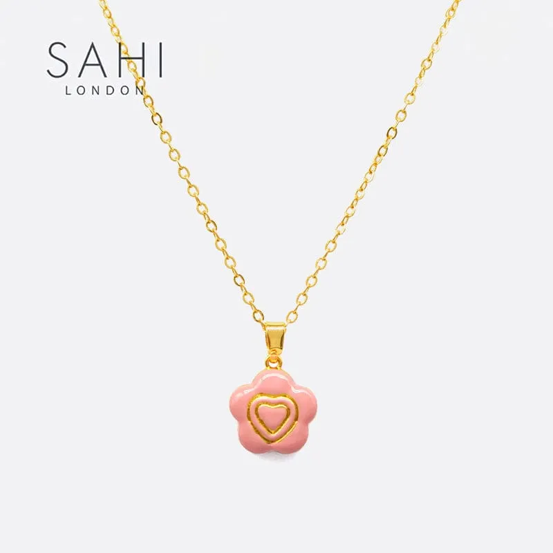 Sahi Little Flower Flip Pendant Necklace