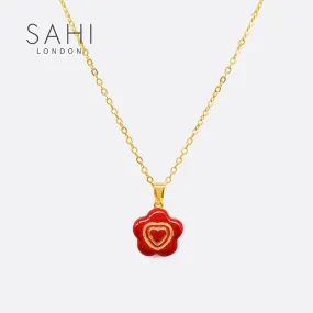 Sahi Little Flower Flip Pendant Necklace