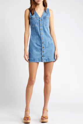 Sleeveless Trucker Denim Dress