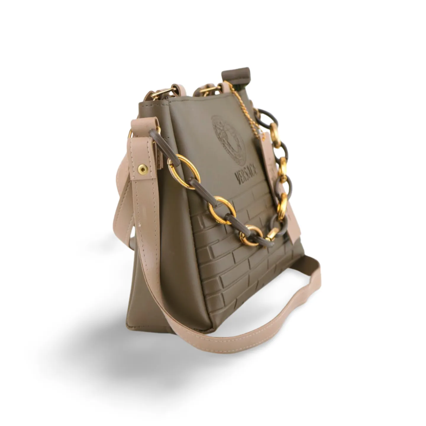 Stylish Small Chain Shoulder Bag with Gold-Tone Chain Strap