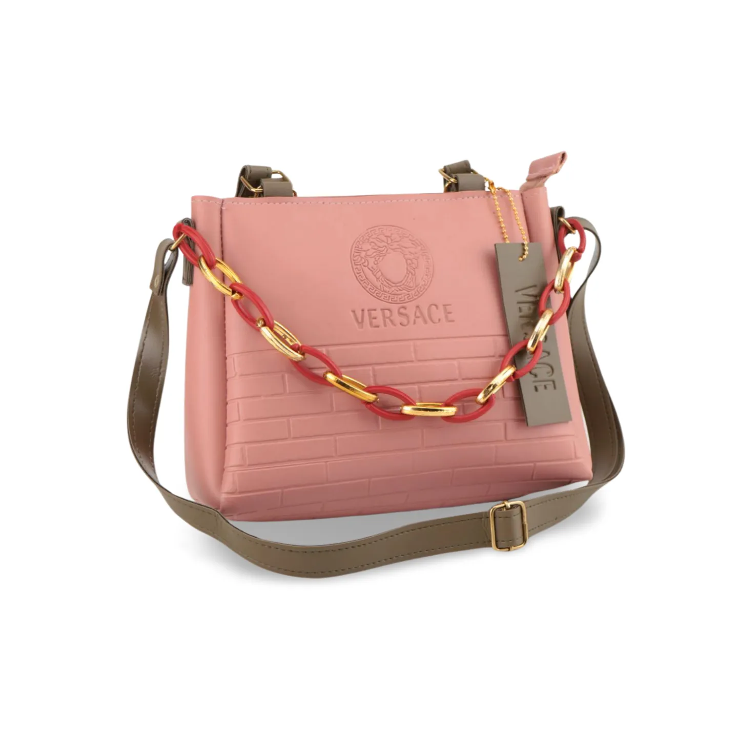 Stylish Small Chain Shoulder Bag with Gold-Tone Chain Strap