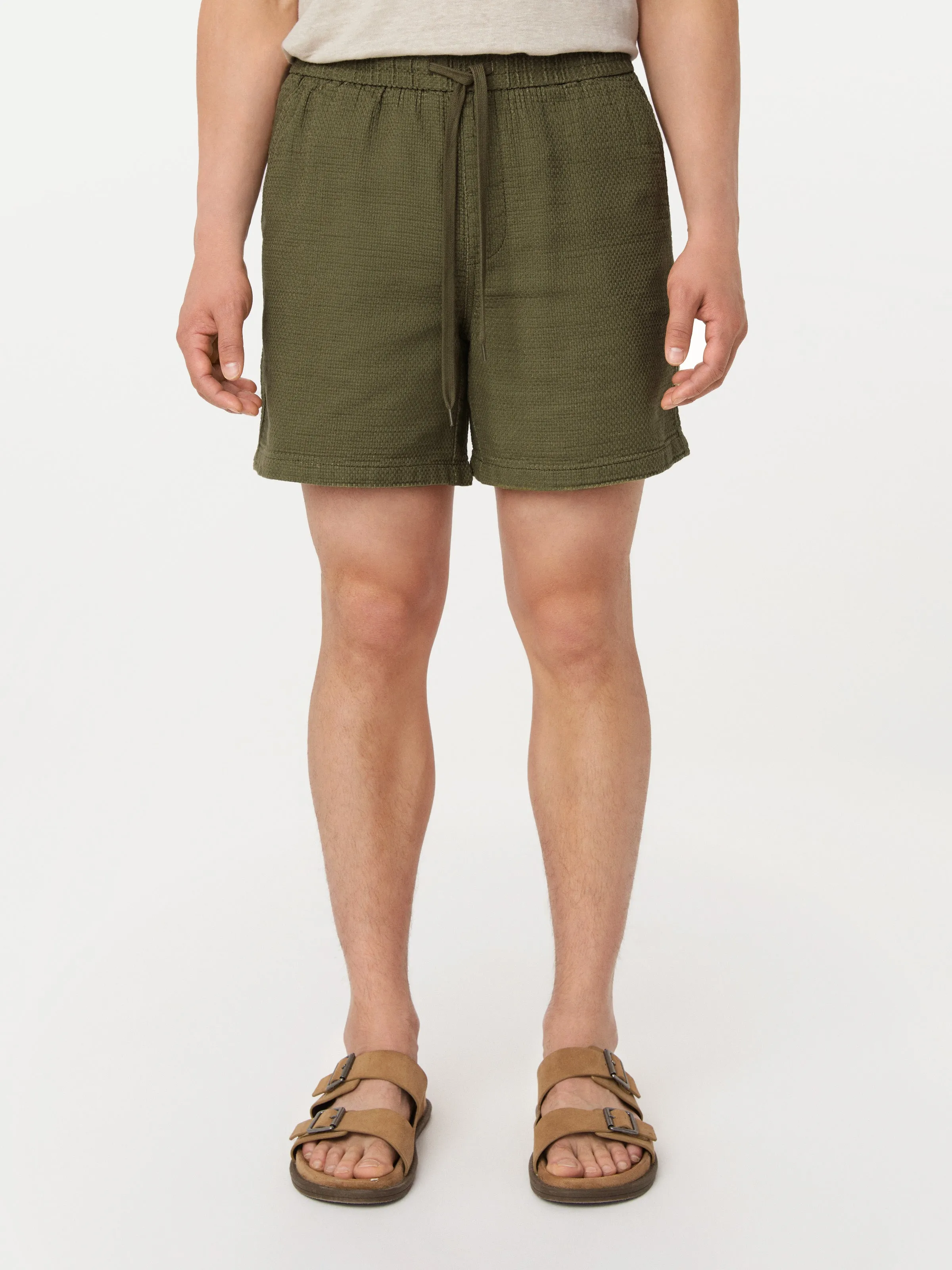 The Drawstring Short in Martini Olive