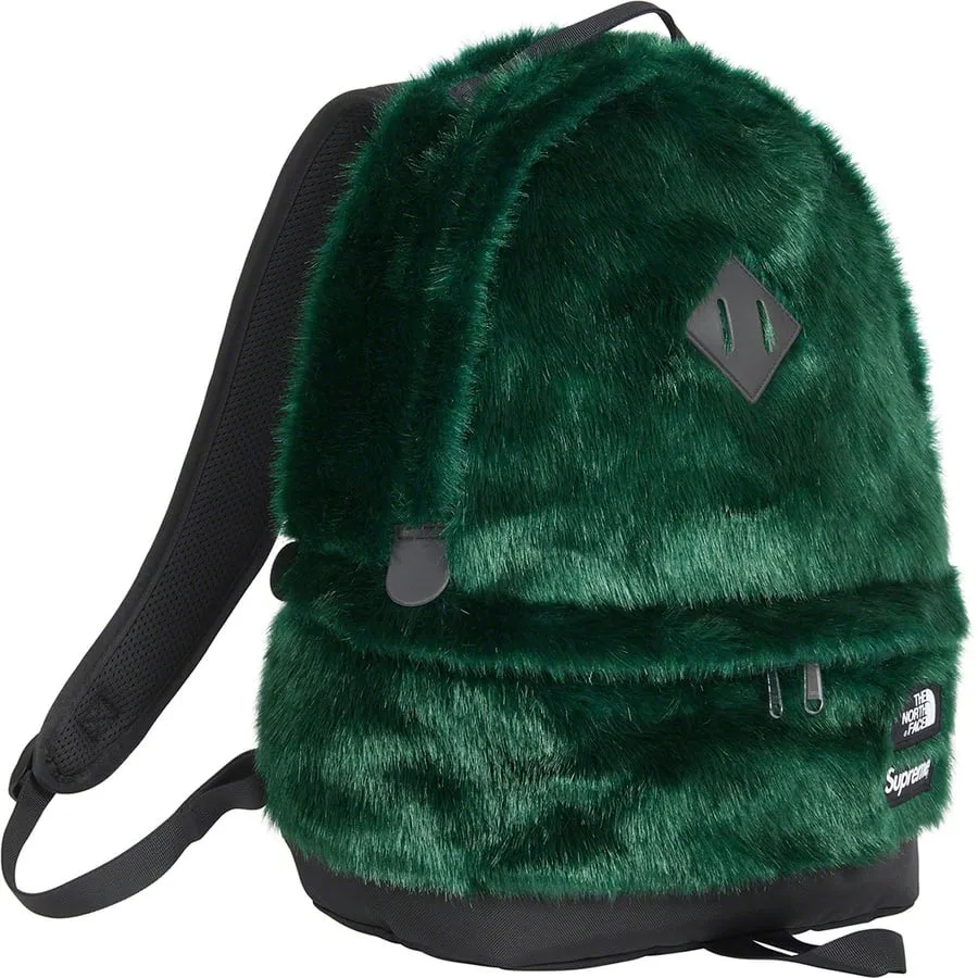 TNF FAUX FUR BACKPACK-GREEN