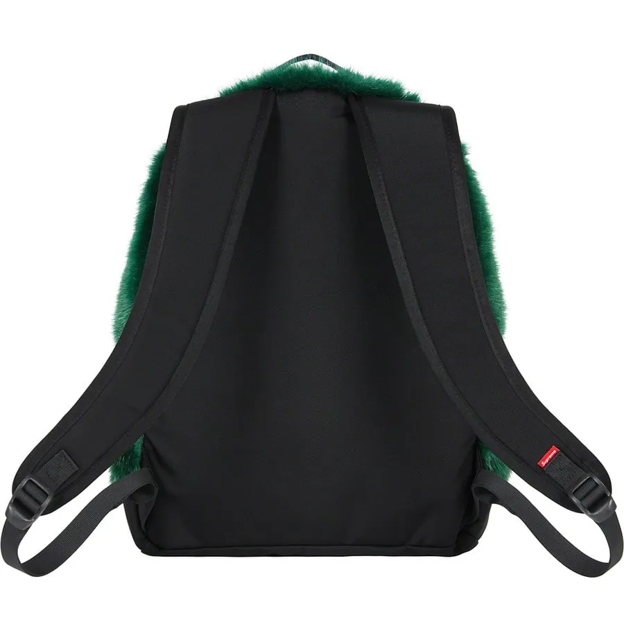 TNF FAUX FUR BACKPACK-GREEN