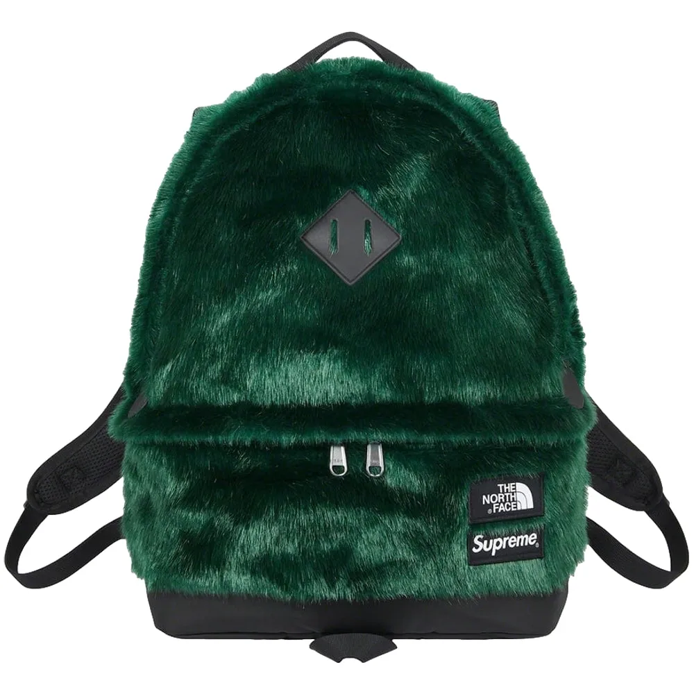 TNF FAUX FUR BACKPACK-GREEN