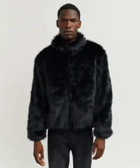 Uptown Faux Fur Jacket - Black