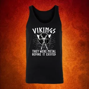 Vikings They Were Metal Black Tank Top