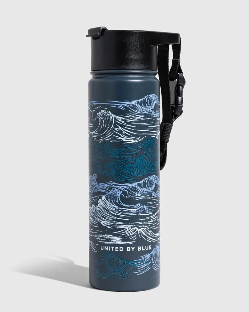 Waves 22 Oz. Insulated Steel Bottle