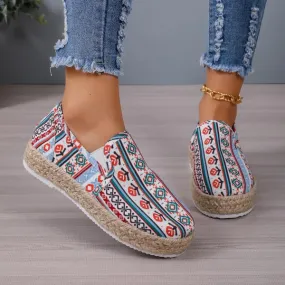 Women's Casual Ethnic Style Colorful Espadrilles 08347813S