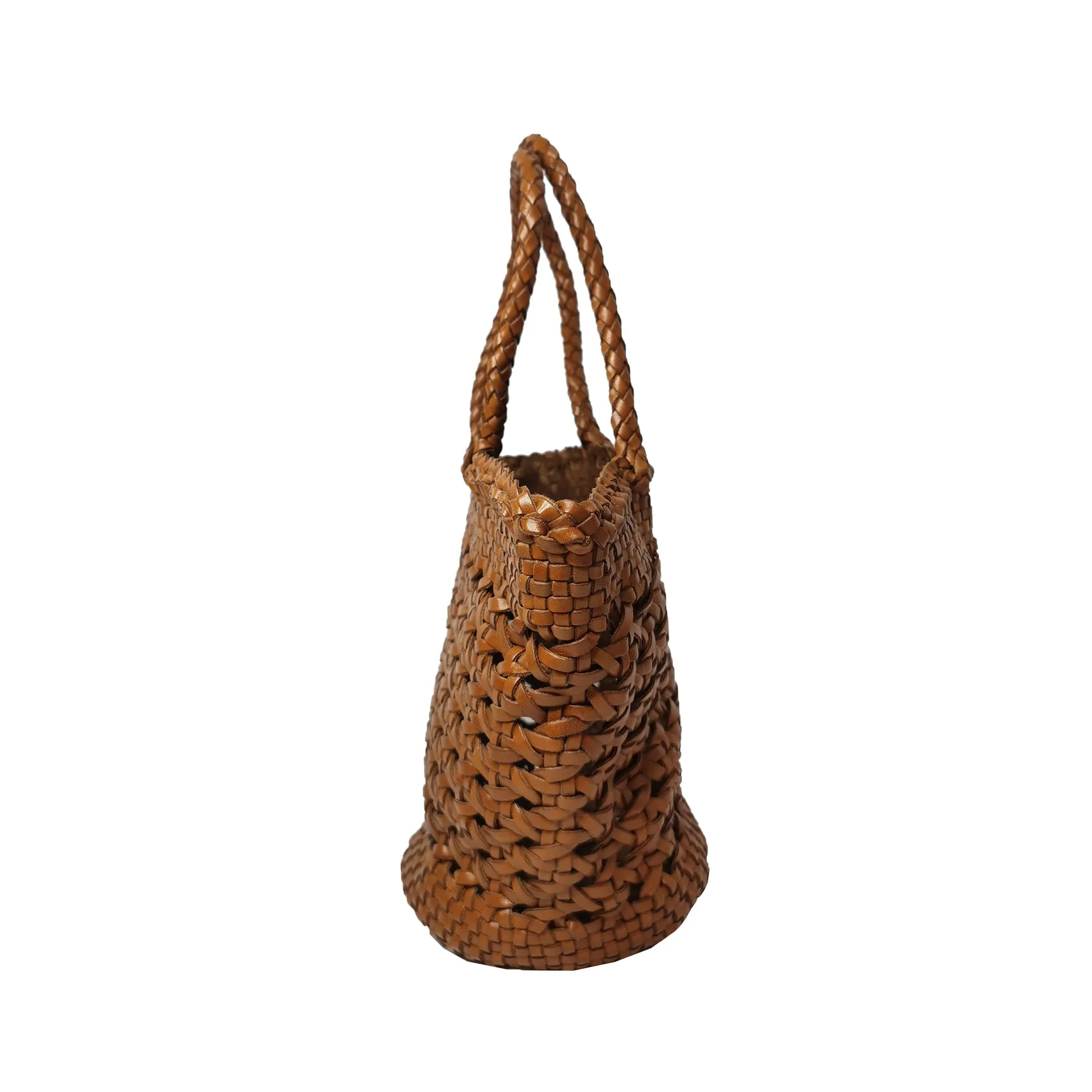 Women's genuine cowhide leather handbag Woven Basket V2 design