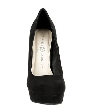 Wow Micro Suede Pumps - Black